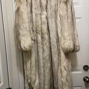 Genuine Silver Fox Fur Coat